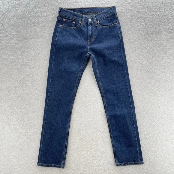 Levis 514 Jeans Mens 28x30 Blue Straight Medium Wash Stretch Denim Grunge NEW