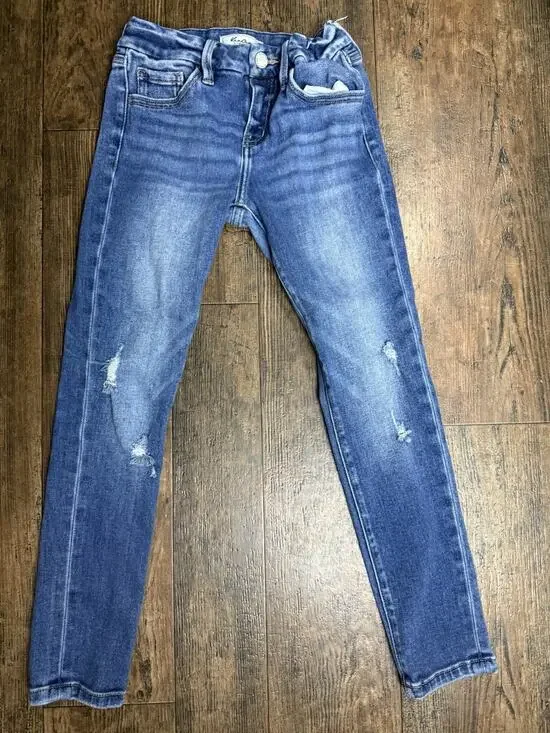 KANCAN YOUTH Girls Size 12 JEANS Skinny Mid Rise Distressed Denim