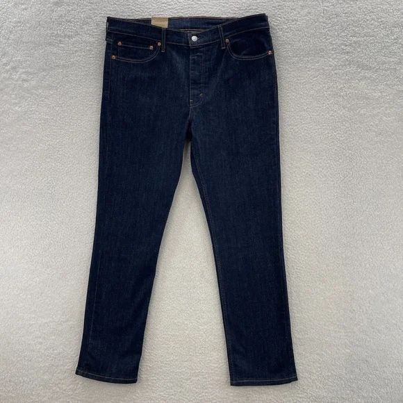Levis Jeans Mens 38x32 Blue 511 Slim Dark Wash Stretch Denim Grunge Rock Preppy