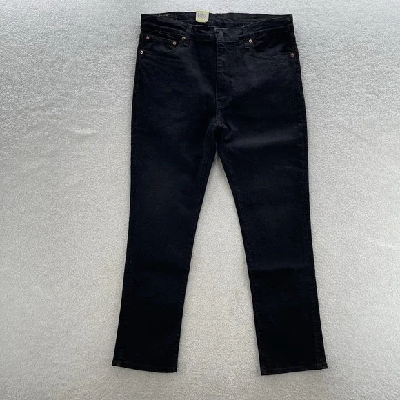 Levis Flex 511 Jeans Men 38x32 Black Slim Dark Wash Stretch Denim Preppy Grunge