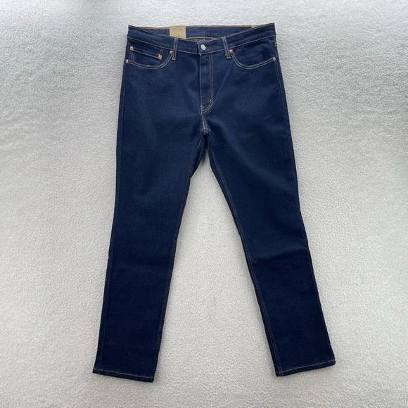 Levis 511 Jeans Mens 36x32 Blue Slim Fit Dark Wash Stretch Denim Preppy NEW