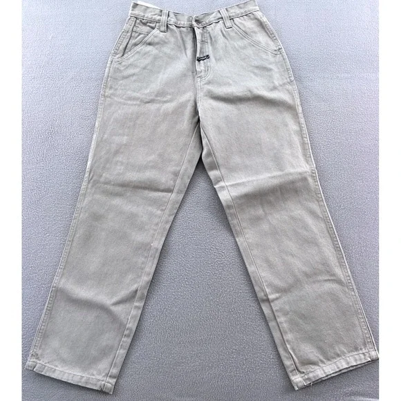 VTG Starex Jeans Boys Sz 16 Gray Carpenter Cotton Duck Ripstop Baggy