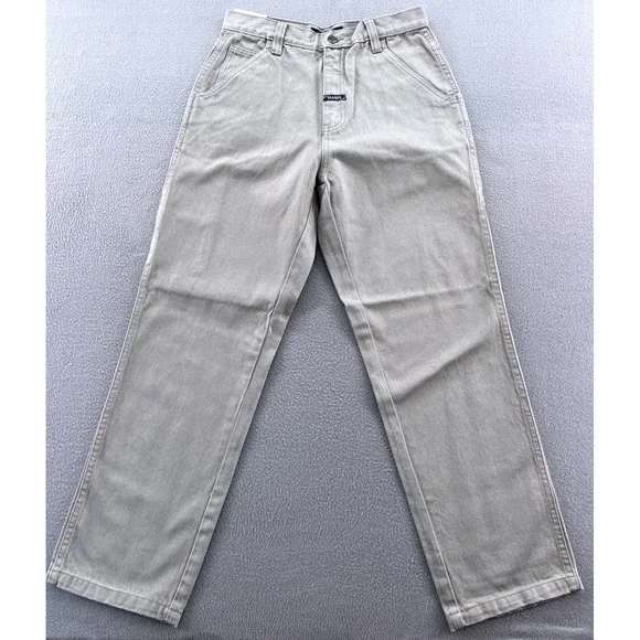 VTG Starex Jeans Boys Sz 16 Gray Carpenter Cotton Duck Ripstop