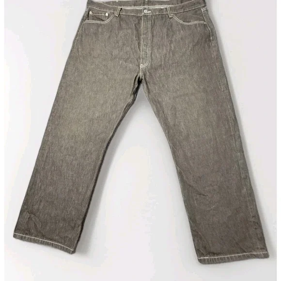 Levis 501 XX Straight Leg Jeans Mens W46 L30 Brown Button Fly 100%‎ Cotton Denim