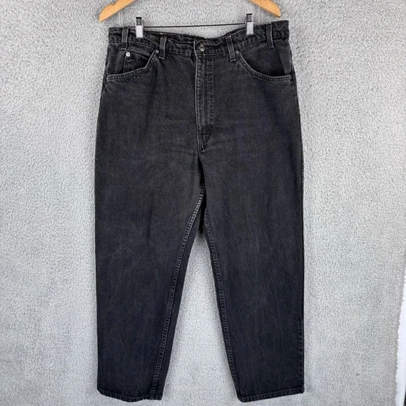 Vintage Levis 550 Jeans Mens 36x29 Faded Black 80s Made USA Relaxed Straight Leg