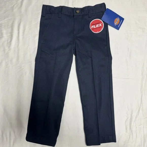 Boys Dickies Flex Slim Fit Khaki Pants In Black Size 4