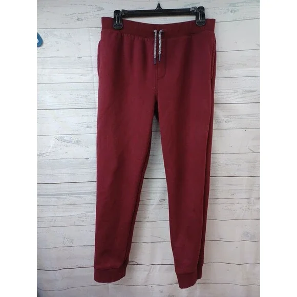 Lands End Sweatpants Boy L Thermal Jogger Drawstring Fleece Active Pants