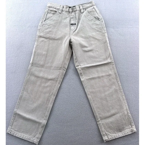 VTG Starex Jeans Boys Sz 14 Gray Carpenter Cotton Duck Ripstop Baggy