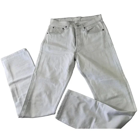 Vintage Levi's 501 0657 31x36 Faded Grey‎ Jeans 80s Made in USA Fit 30 x 36