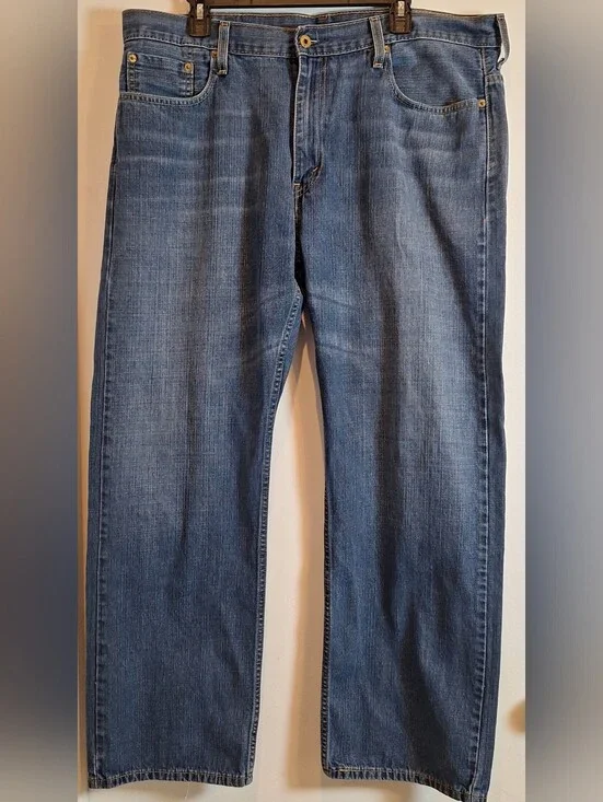 Levi's 569‎ Loose Wide Leg Straight Jeans Blue Denim Mens 40x32 (Tag38x32)