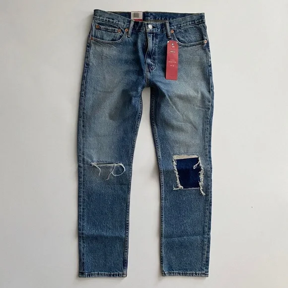 Levi's Men's 511 Slim Fit Sublime Rhythm Distressed Jeans Red Mark 32 x 30