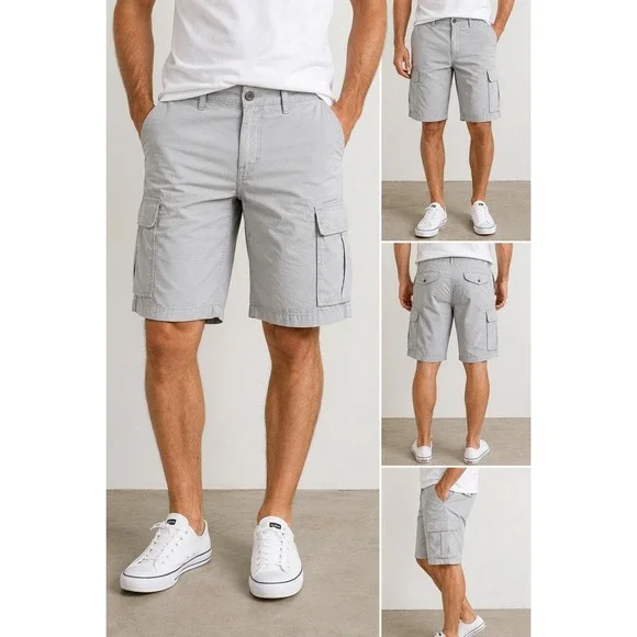 Levi's Cargo Shorts Mens 34 Gray Ripstop Utility Hiking Tactical Casual‎