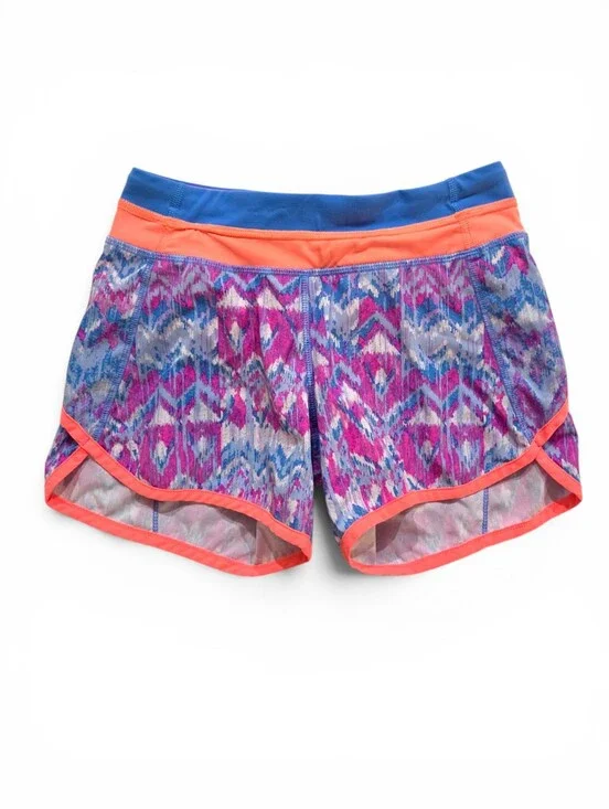 IVIVVA by Lululemon Run Speed Girl Shorts Ikat Print Size 10 Athletic