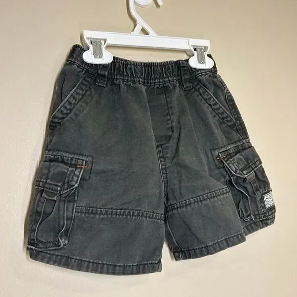 Vintage Y2K The Children's Place Kids Dark Grey Cargo Shorts 24M