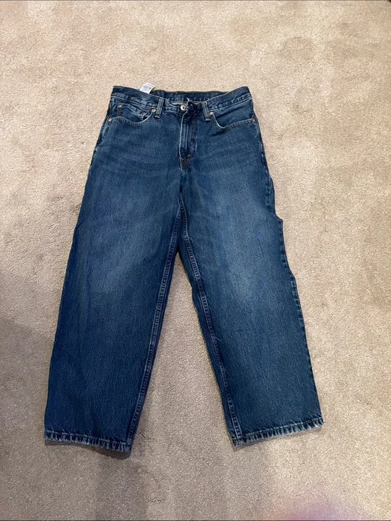Levi's Men's Dark Blue Relaxed Straight Jeans