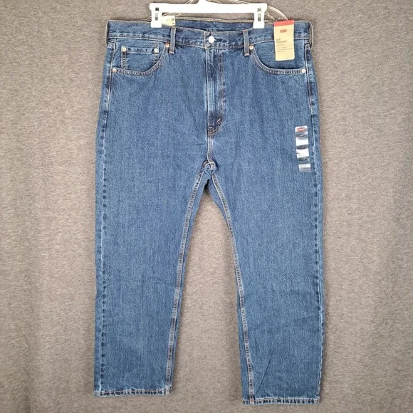 Men's‎ Levi's 505 42x30 41W Regular Fit Blue Denim Jeans Classic Straight NWT