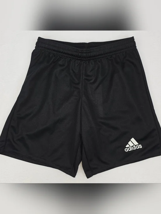Adidas Boy's Black Athletic Training Shorts with Logo Size XS (7-8) NWT AH-1816