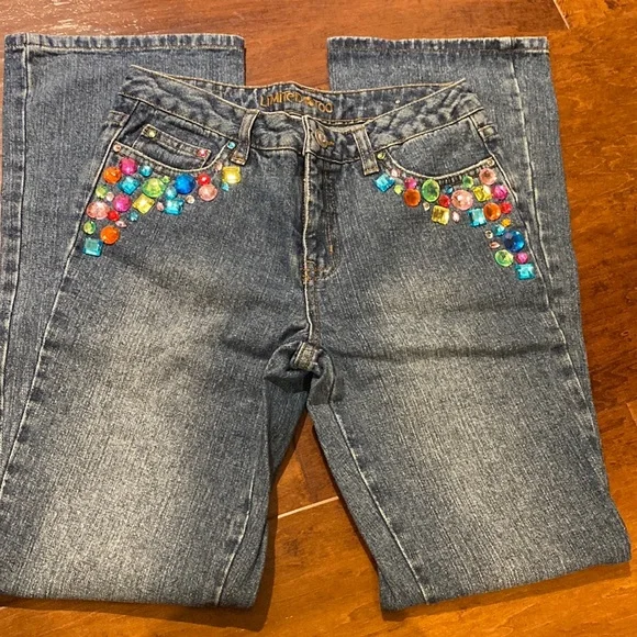Limited Too Chunky Rhinestone Jeans