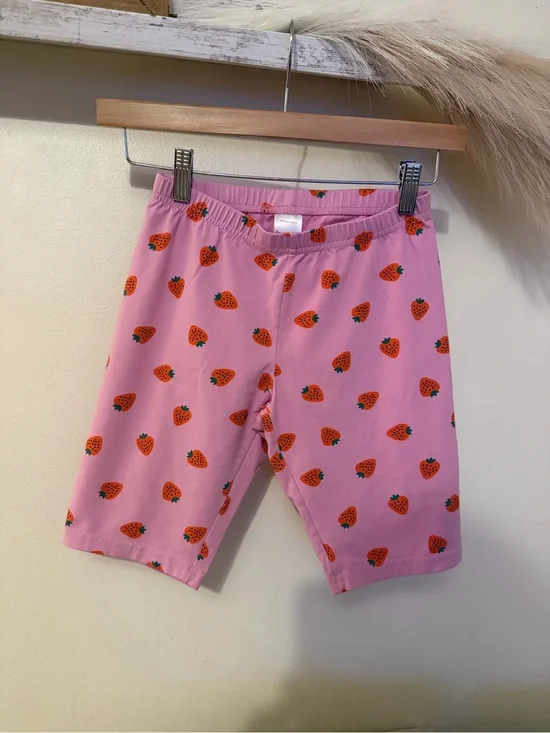 Hanna Andersson Pink Strawberry Biker Shorts - Size 12 (150cm) Worn once!