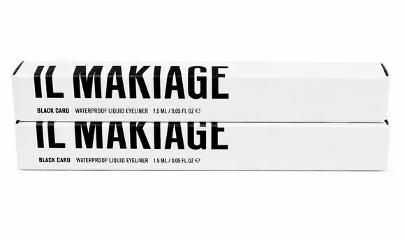 Lot of 2 IL MAKIAGE Black Card Waterproof Liquid Eyeliner NIB Black