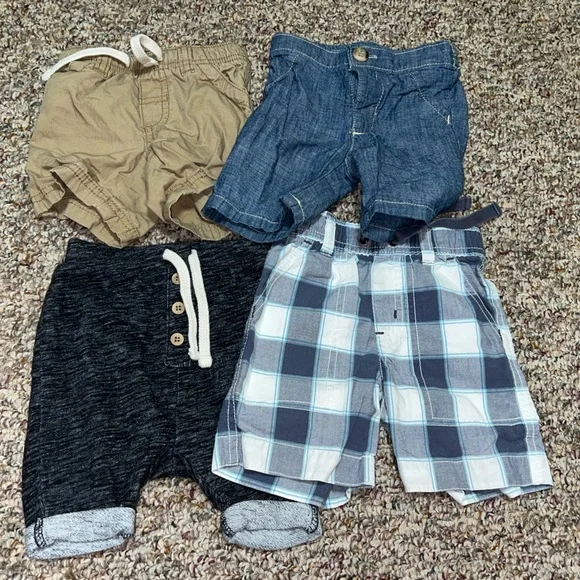 Boys, girls 6-12 month shorts Set of‎ 4 Baby Shorts