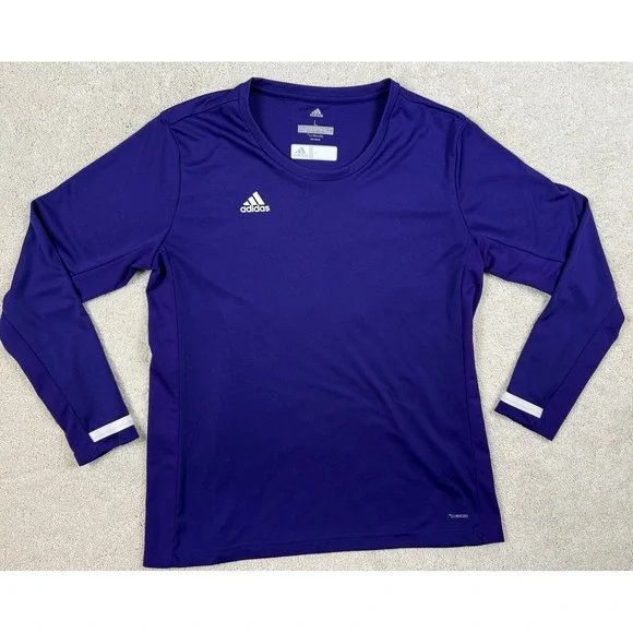 ADIDAS CLIMACOOL Men's Large Long Sleeve Blue Training Athletic Shirt #1521