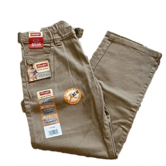 Wrangler Straight Leg Husky 10 Tan Jeans New with Tags​