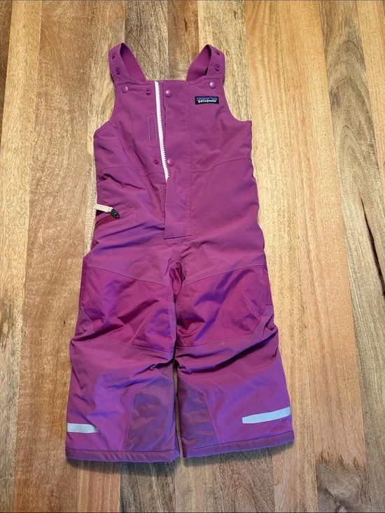 Patagonia Kids' Magenta/Purple Snow Bib Overalls