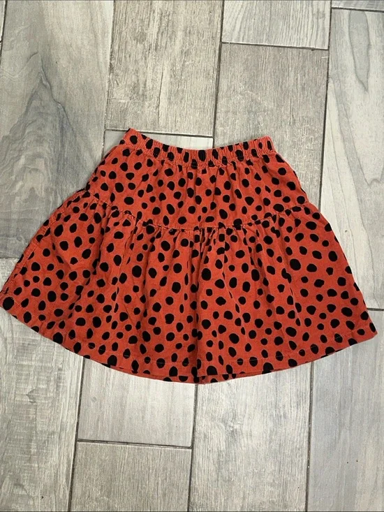 Hanna Andersson Youth Girls Skirt Size‎ 8 Brown Black Polka Dot A Line