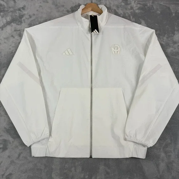 NWT Adidas Mens Large Patrick Mahomes ZNE Woven Track Top Jacket White JY3803