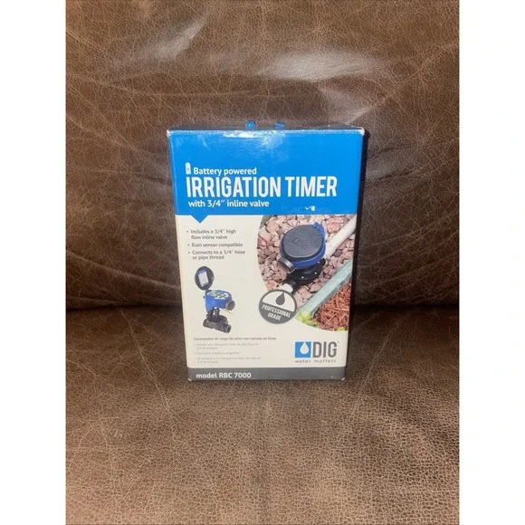 Dig RBC 7000 Battery Powered Irrigation Timer with 3/4 inch Inline Valve