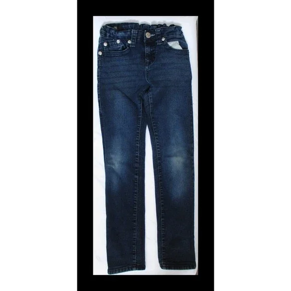 True Religion Girls Size 10 Geno Jeans Relaxed Slim Adjustable 24 Inseam