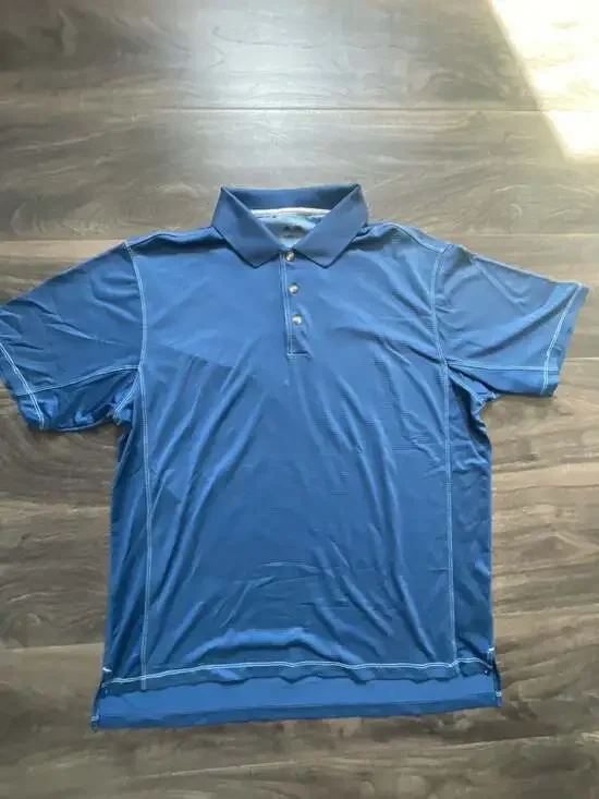 Adidas Golf ClimaCool Performance Polo Shirt Blue Size Large