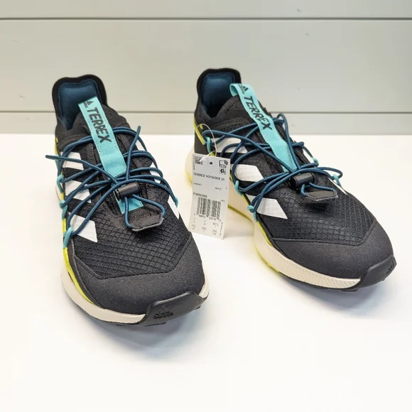 Adidas Terrex Voyager 21 Black Acid Mint Hiking Trail Sneakers size Men's 7.5