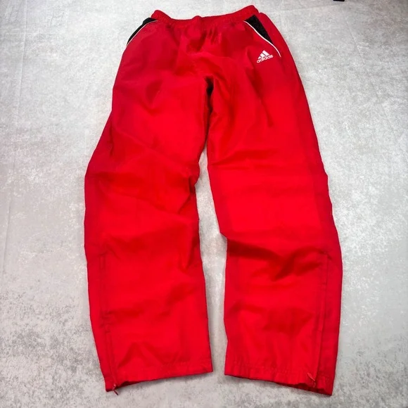 Vintage Adidas Youth XL Tearaway Track Pants Adult S/M Red Black Y2K Basketball