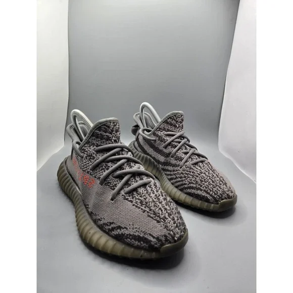 Adidas Yeezy Boost 350 V2 Beluga 2.0 Size 4 Mens AH2203 Grey Orange Sneaker Fair