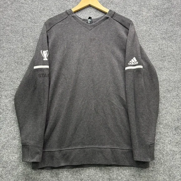 Adidas‎ One Game To Glory Sweatshirt Men's Size XL Gray V-Neck Staff Graphic
