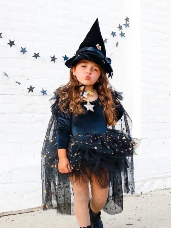 Fancy Schmancy Baby Black whimsical witch Size 5