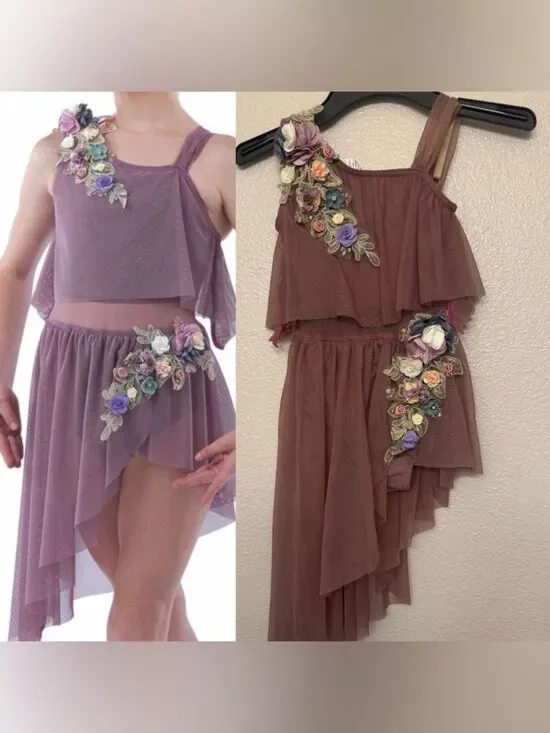A Wish Come True Dusty lavender Dance costume dress 21788 SLIDE AWAY ISC child