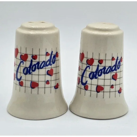 Vintage Colorado SOUVENIR Salt and‎ Pepper Shakers State Travel Retro