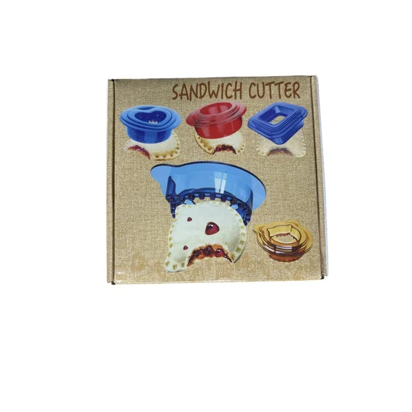 Square Sandwich Cutter Two Sizes Blue