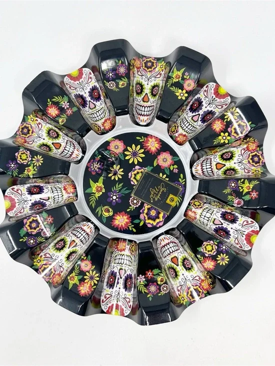 Lazy-Susan Carousel Taco Holder Stand Day of The Dead