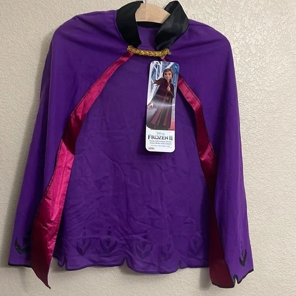 NWT Disney Frozen II Anna Adventure Dress Purple Cape‎ Jakks Pacific 4-6X Girls