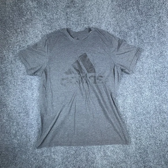 Adidas Atacagil Amplifier T Shirt Mens Large Gray Short Sleeve Workout‎ Crewneck
