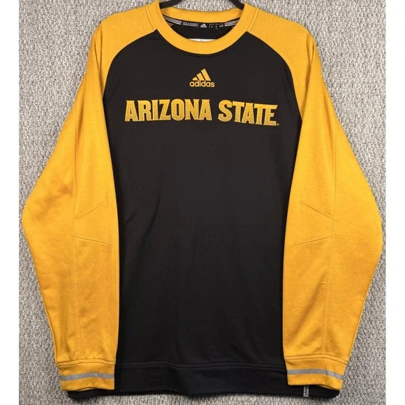 Adidas Arizona State Sun Devils Pullover L Black Gold NCAA ASU Fan Gear