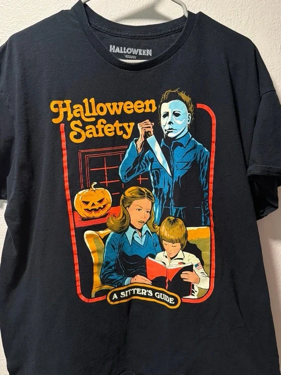 Halloween Safety Michael Myers Kids Costume T‑Shirt - Black