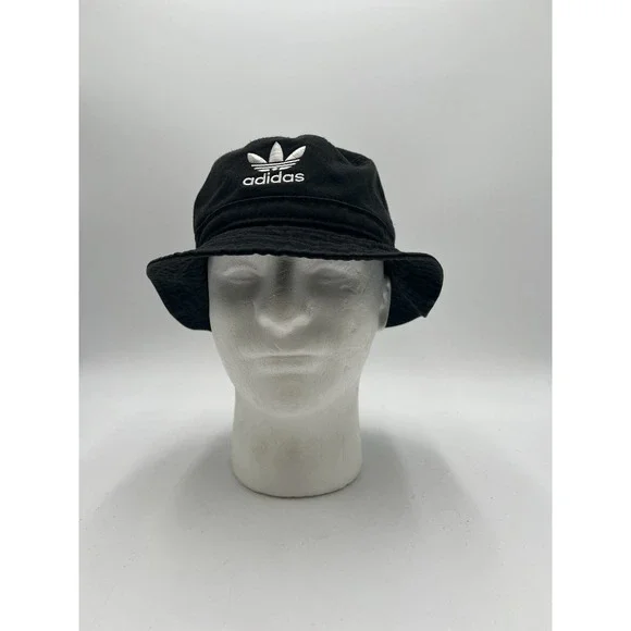 Adidas Originals Trefoil Black Bucket Hat Adult S/M Cotton Unisex FCBKZ