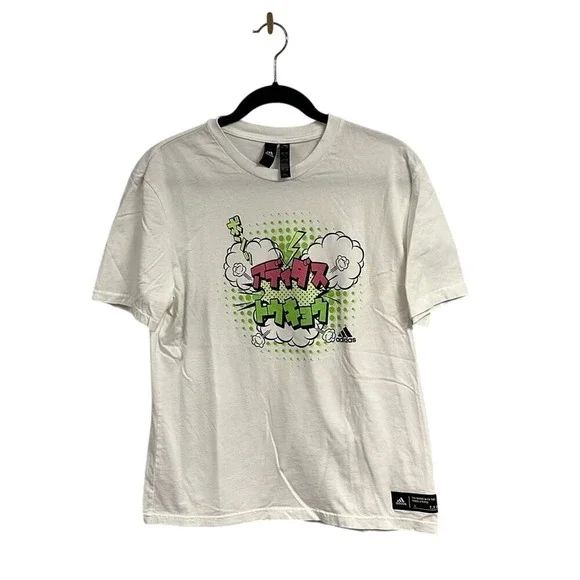 Adidas Men's Graphic Tokyo Limited‎ Edition Manga White T-Shirt Size M