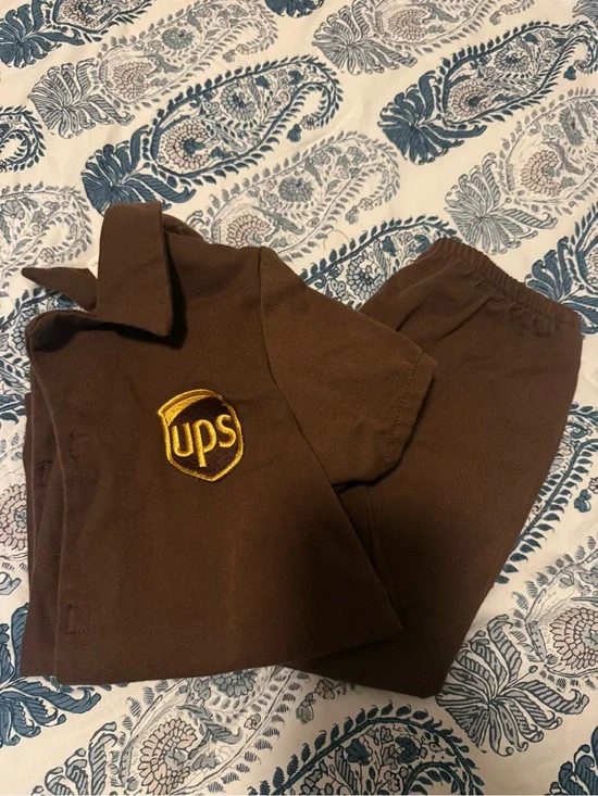 Brown Kids Costume Set - Official Delivery Uniform Style