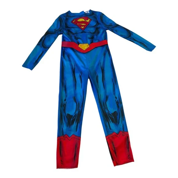 DC Comics Superman Costume Jumpsuit‎ Superhero Halloween Cosplay Boys Kids